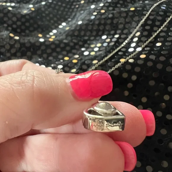 #28  Silver In Color Heart Necklace - Picture 5 of 5